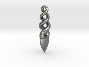 Twist Heat Pendent V2 in Polished Silver