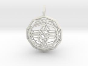 Source Sphere (Double Domed) in White Natural Versatile Plastic