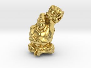 Gorilla Charm in Polished Brass