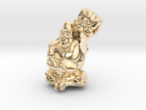 Gorilla Charm in 14k Gold Plated Brass