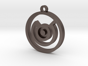 Owl House King's Glyph Pendant (Hollow) in Polished Bronzed-Silver Steel