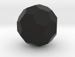 Icosahedron-Hex (Soccer Ball) in Black Natural Versatile Plastic