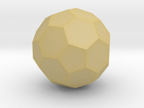 Icosahedron-Hex (Soccer Ball) in Tan Fine Detail Plastic