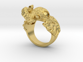Elephant Ring in Polished Brass: 5 / 49