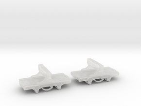 Pair of ffestiniog railway bolsters 009 in Clear Ultra Fine Detail Plastic
