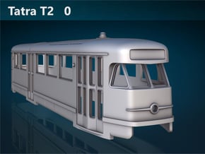Tatra T2 0 Scale [body] in White Natural Versatile Plastic: 1:48