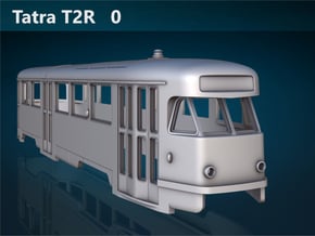 Tatra T2R 0 Scale [body] in White Natural Versatile Plastic: 1:48
