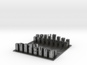 Abstract Chess Set 85mm Unmovable in Natural Silver