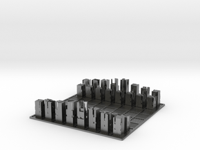 Abstract Chess Set 50mm Unmovable in Natural Silver