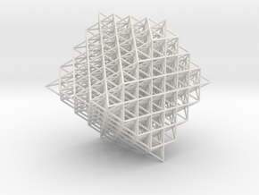 512 tetrahedron grid 18,9 cm in White Natural Versatile Plastic