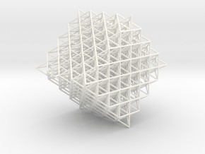 512 tetrahedron grid 18,9 cm in White Smooth Versatile Plastic