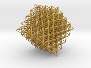 512 tetrahedron grid 18,9 cm in Tan Fine Detail Plastic