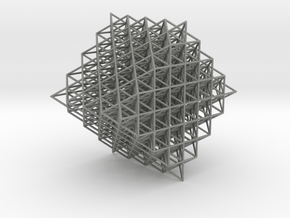 512 tetrahedron grid 18,9 cm in Gray PA12