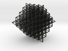 512 tetrahedron grid 18,9 cm in Black Smooth PA12