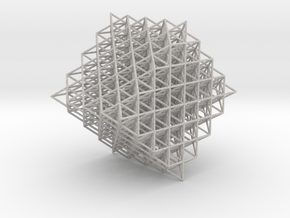 512 tetrahedron grid 18,9 cm in Natural Full Color Nylon 12 (MJF)