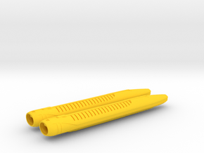 1/1400 USS Ambassador Concept Nacelles in Yellow Smooth Versatile Plastic