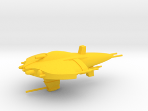 Nietszchean Battlecruiser / 7.5cm - 3in in Yellow Smooth Versatile Plastic