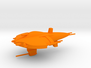Nietszchean Battlecruiser / 7.5cm - 3in in Orange Smooth Versatile Plastic