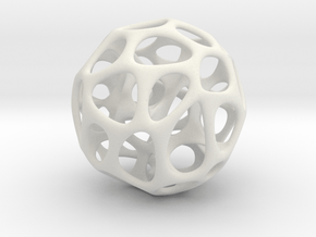 Voronoi Ball in White Natural Versatile Plastic