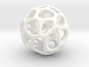 Voronoi Ball in White Smooth Versatile Plastic