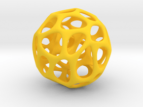 Voronoi Ball in Yellow Smooth Versatile Plastic