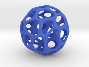 Voronoi Ball _ small in Blue Smooth Versatile Plastic