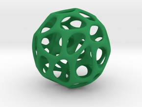 Voronoi Ball _ small in Green Smooth Versatile Plastic