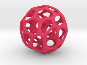 Voronoi Ball _ small in Pink Smooth Versatile Plastic