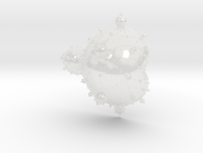 Mandelbrot 3D fractal in Clear Ultra Fine Detail Plastic