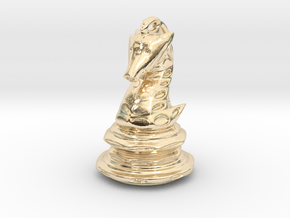 Jewelry Mech Chess Knight Pendant in 14K Yellow Gold