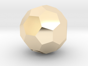 IcosahedronHex_soccerBallHollow in 9K Yellow Gold 