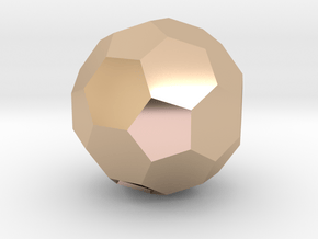 IcosahedronHex_soccerBallHollow in 9K Rose Gold 