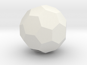 IcosahedronHex_soccerBallHollow in White Natural Versatile Plastic
