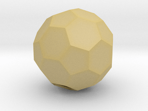 IcosahedronHex_soccerBallHollow in Tan Fine Detail Plastic