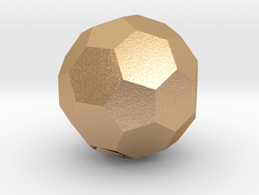 IcosahedronHex_soccerBallHollow in Natural Bronze