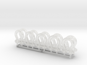 Shackle TP-M03-4 150 TON 10 pack 1-87 Scale in Clear Ultra Fine Detail Plastic
