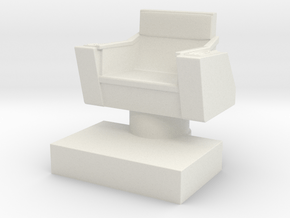 Captain's Chair Game Piece in White Natural Versatile Plastic
