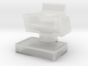 Captain's Chair Game Piece in Clear Ultra Fine Detail Plastic