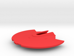 1/1400 USS Shangri-La Saucer in Red Smooth Versatile Plastic