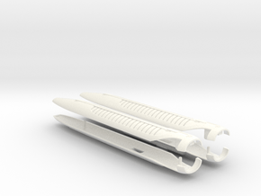 1/1400 USS Ambassador Concept Nacelles in White Smooth Versatile Plastic