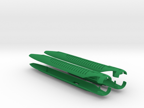 1/1400 USS Ambassador Concept Nacelles in Green Smooth Versatile Plastic