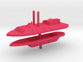 1/700 CSS Arkansas & City class Ironclads in Pink Smooth Versatile Plastic