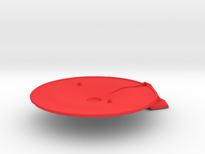 1/1000 USS Lynx Lower Saucer in Red Smooth Versatile Plastic