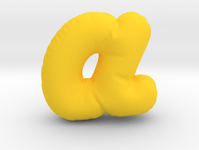 Inflated 'a' in Yellow Smooth Versatile Plastic
