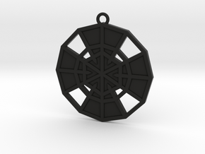 Resurrection Emblem 13 Medallion (Sacred Geometry) in Black Premium Versatile Plastic