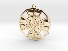 Resurrection Emblem 13 Medallion (Sacred Geometry) in 14K Yellow Gold