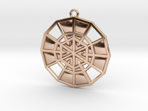 Resurrection Emblem 13 Medallion (Sacred Geometry) in 9K Rose Gold 
