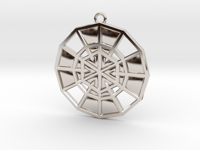 Resurrection Emblem 13 Medallion (Sacred Geometry) in Platinum