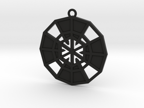 Resurrection Emblem 14 Medallion (Sacred Geometry) in Black Premium Versatile Plastic