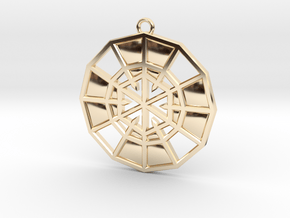 Resurrection Emblem 14 Medallion (Sacred Geometry) in 14K Yellow Gold